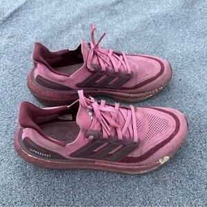 Well worn adidas Ultra Boost Light New York Together Pink Strata